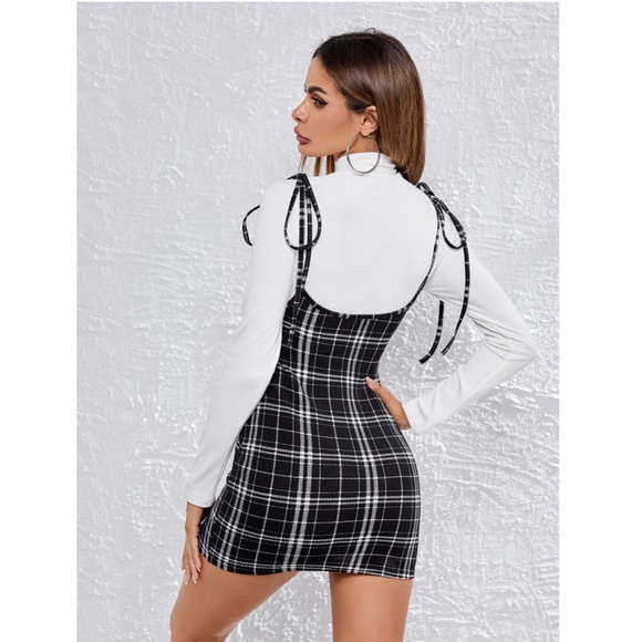 Plaid Pinacore Mini Dress - Picture 9 of 12